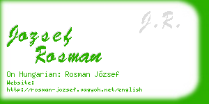 jozsef rosman business card